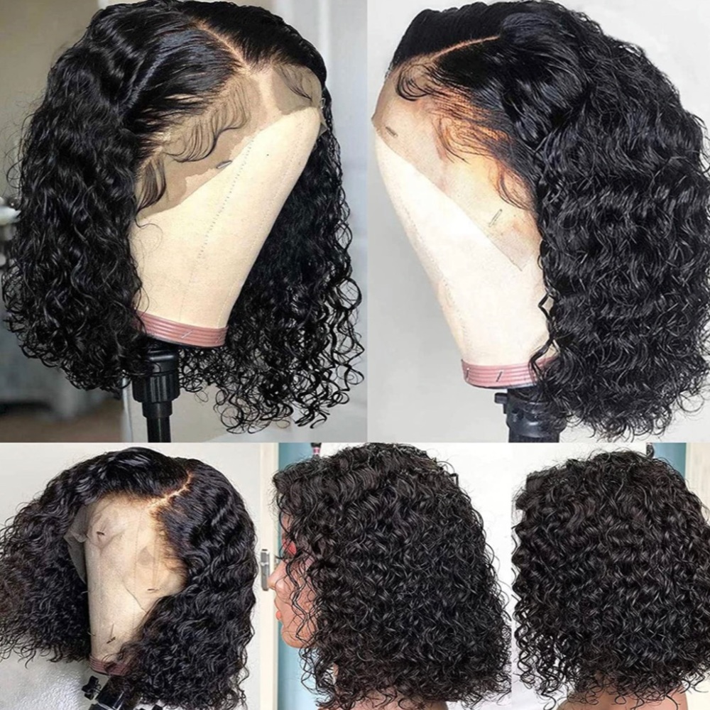 14” Water WaveWet and Wavy 100% Human Hair 13x4 Lace Front Wig Item#59